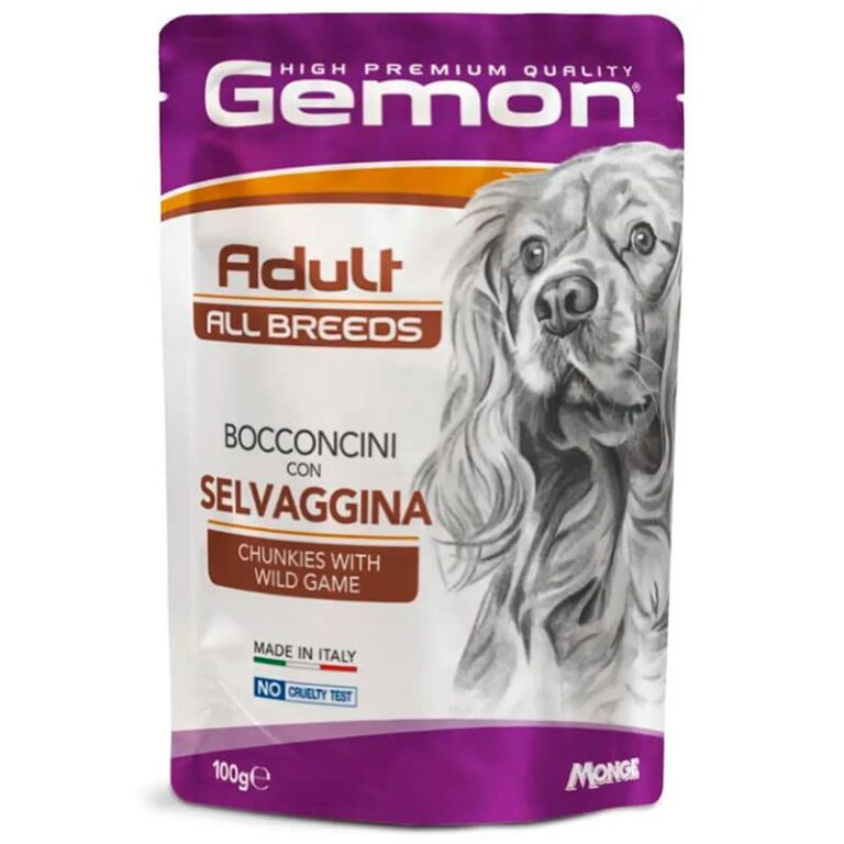 Вологий корм для дорослих собак Gemon Dog Wet Adult з м'ясом диких тварин