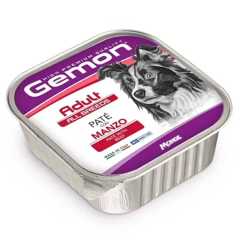 Вологий корм для дорослих собак Gemon Dog Wet Adult з яловичиною, 150 г
