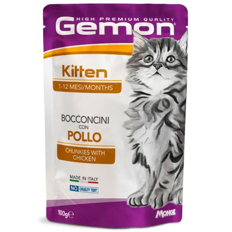 Вологий корм для кошенят GEMON CAT WET Kitten шматочки з куркою