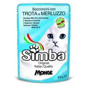 Вологий корм для котів Simba Cat Wet з фореллю і тріскою, пауч