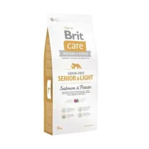 Сухий корм Brit Care Senior & Light з лососем і картоплею для літніх собак, 12 кг
