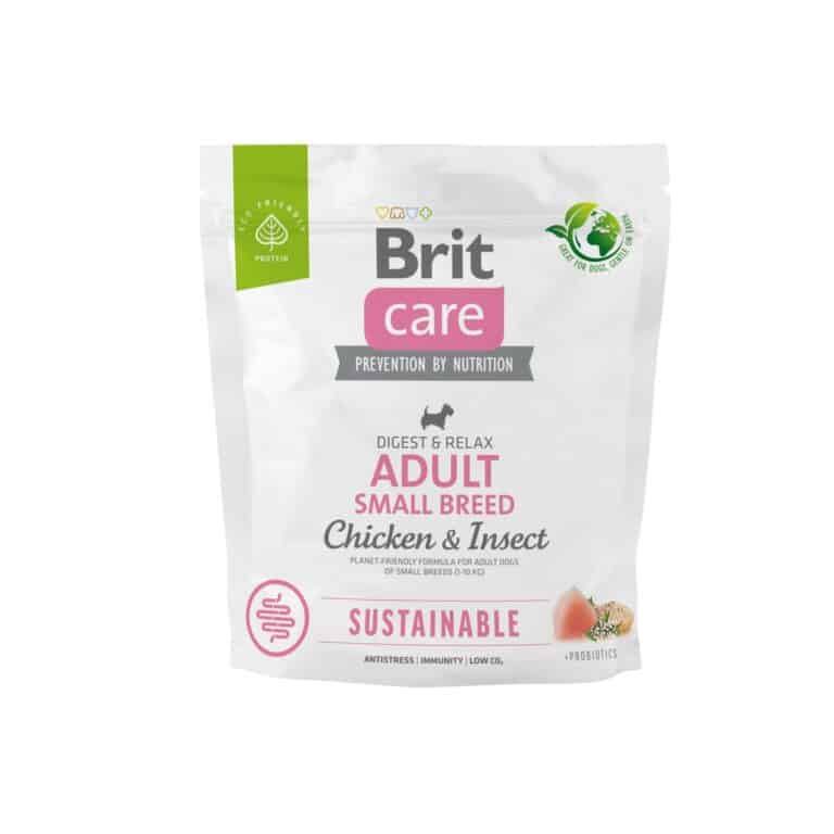 Сухий корм Brit Care Sustainable Adult Small Breed з куркою і комахами для собак