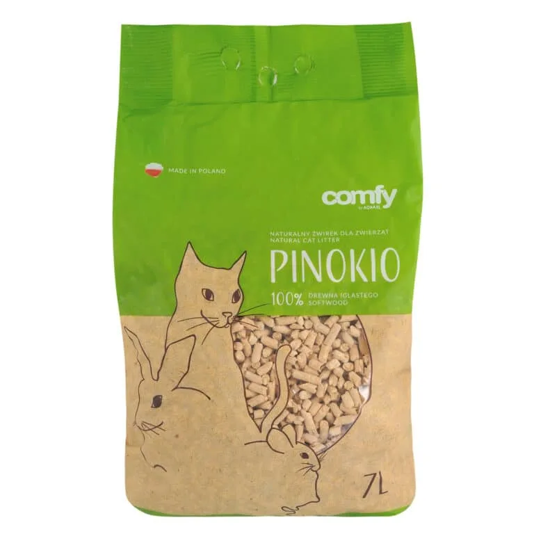 Наповнювач Comfy Pinokio деревний для котів, 7 л