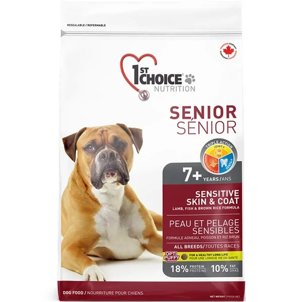 Сухий корм 1st Choice Senior Sensitive Skin & Coat з ягням і рибою для літніх собак