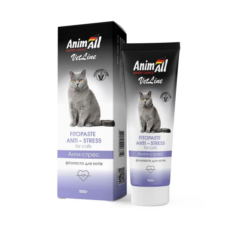 Фітопаста AnimAll VetLine Стоп-стрес антистрес для котів, 100 мл
