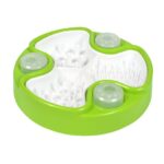 Интерактивная миска-игрушка AnimAll для медленного кормления, зелено-белая