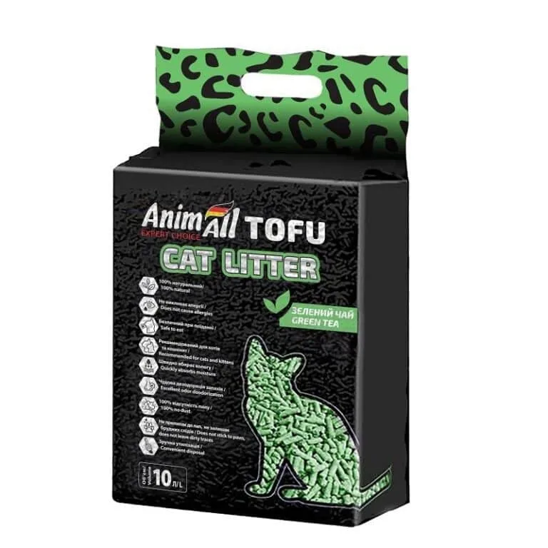 Наповнювач AnimAll Tofu Green Tea соєвий для котів