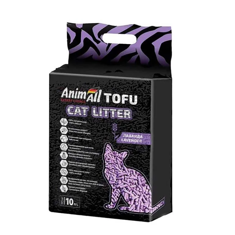 Соєвий наповнювач AnimAll Tofu Lavender для котів з ароматом лаванди