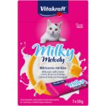 Ласощі для котів Vitakraft Milky Melody 7 шт х 15 г (сир)