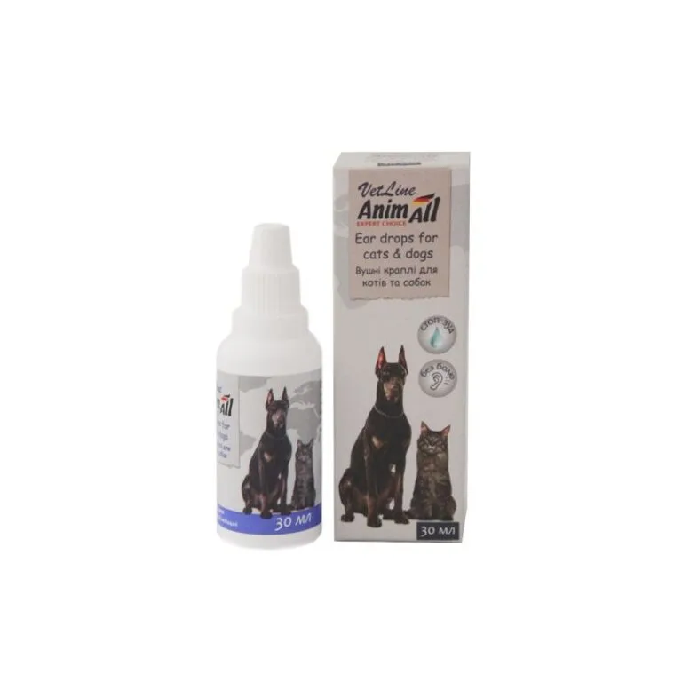 Вушні краплі AnimAll VetLine для котів та собак