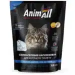 Силікагелевий наповнювач AnimAll Кристали аквамарину, для котів, 3.8 л