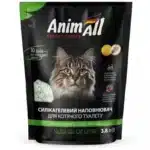 Силікагелевий наповнювач AnimAll Кристали смарагду, для котів, 3.8 л