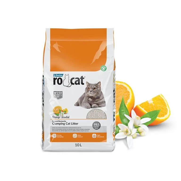 Бентоніт RoCat апельсин для котів, 5 л
