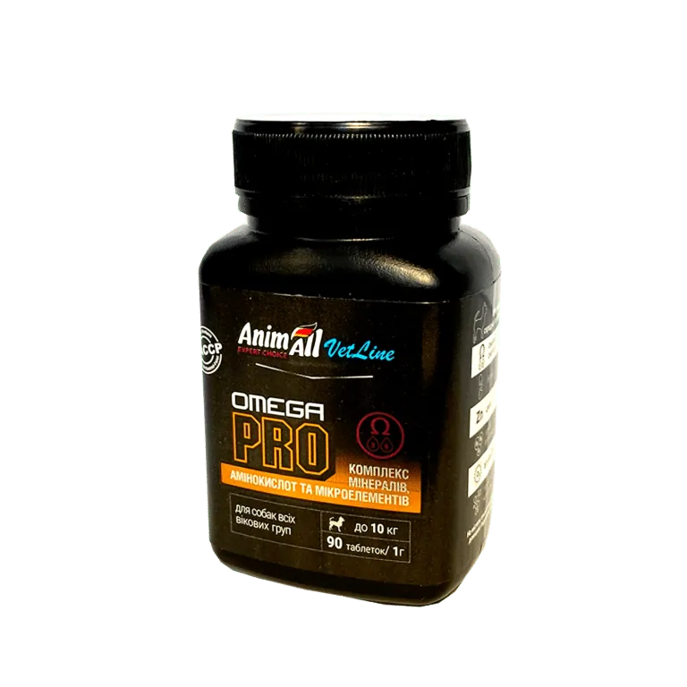 Вітаміни AnimAll VetLine Omega PRO для собак малих порід, 90 таб