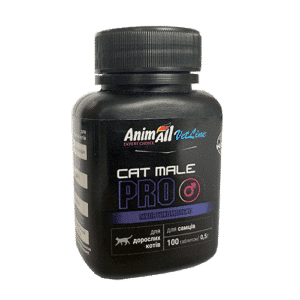 Вітаміни AnimAll VetLine Cat Male PRO для дорослих котів, 100 таб
