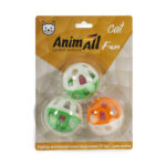 Набор мячиков AnimAll Fun Cat для котов, пластик, 3 шт.