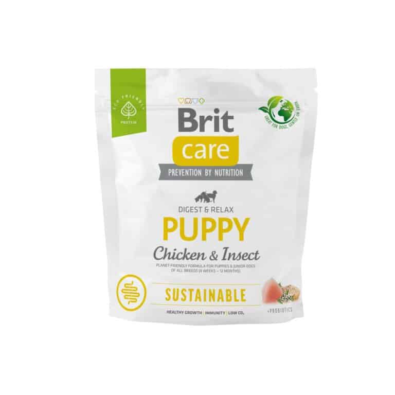 Сухий корм Brit Care Sustainable Puppy з куркою і комахами для цуценят