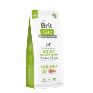Корм для собак средних пород Brit Care Dog Sustainable Adult Medium Breed с курицей и насекомыми