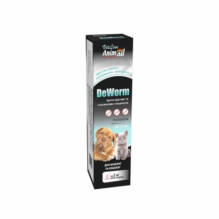 AnimAll VetLine DeWorm від глистів для котів та кошенят, 5 мл