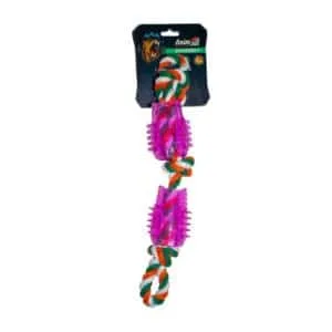 Іграшка AnimAll GrizZzly дентал сови з канатом для собак, 28×5 см
