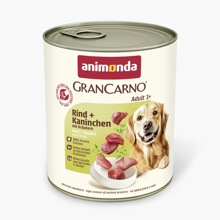 Вологий корм Animonda GranCarno Adult Beef + Rabbit with Herbs з яловичиною, кроликом і травами для собак, 800 г