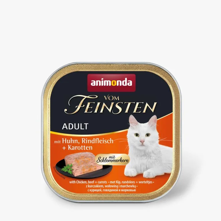 Вологий корм для дорослих котів Animonda Vom Feinsten Adult з куркою, яловичиною та морквою, 100 г