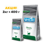 Сухий лікувальний корм для кішок Farmina Vet Life Obesity для зниження зайвої ваги