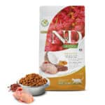 Сухий корм для кішок Farmina N&D Quinoa Skin&Coat ADULT при харчовій алергії перепілка, кіноа, кокос та куркума