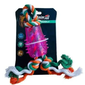 Іграшка AnimAll GrizZzly дентал сова з канатом для собак, 18×5 см
