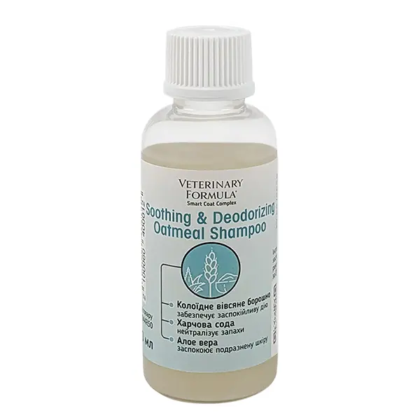 Шампунь Veterinary Formula SCC Soothing & Deodorizing Oatmeal для собак і котів
