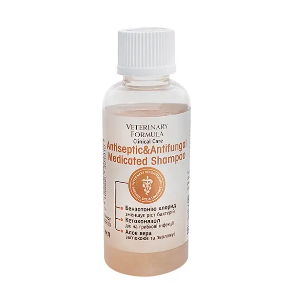 Шампунь Veterinary Formula Clinical Antiseptic Antifungal Medicated для собак і котів