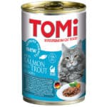 TOMi Salmon Trout ТОМІ ЛОСОСЬ ФОРЕЛЬ консерви для котів, вологий корм, банка 400г