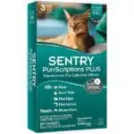 Краплі від бліх та кліщів Sentry PurrScriptions Plus для котів до 2.2кг (0.7мл - 3шт упаковка) діюча речовина Цефенпрокс та Пірипроксифен