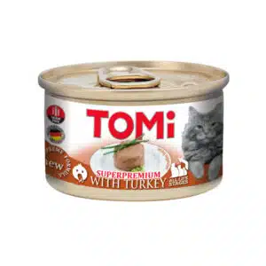Вологий корм для котів TOMi Superpremium мус з індичкою