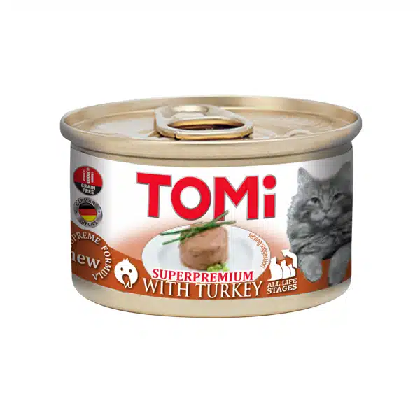 TOMi Superpremium Turkey консерви для котів, мус