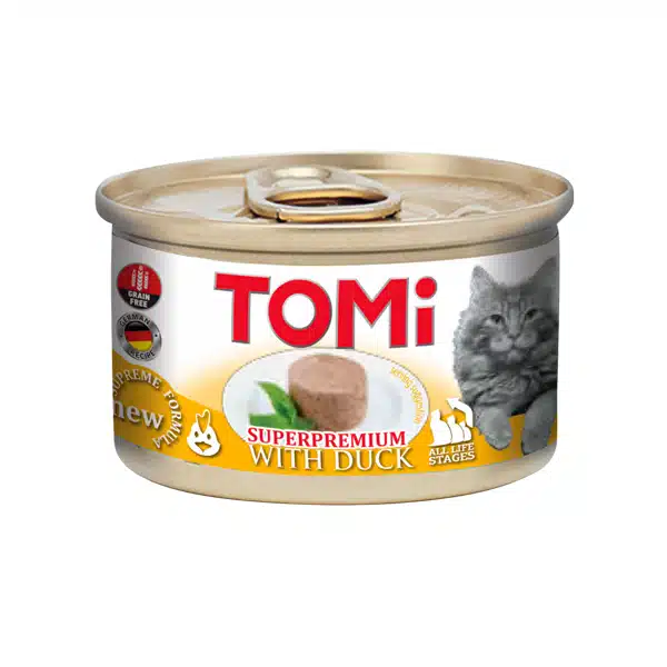 TOMi Duck ТОМІ КАЧКА консерви для котів, мус, банка 85г
