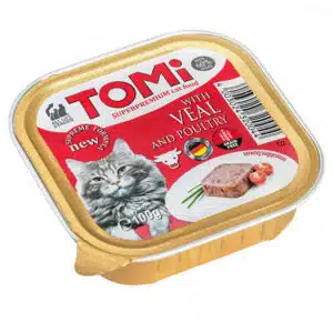 Вологий корм TOMi з телятиною і птицею для котів