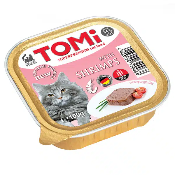TOMi Shrimps ТОМІ КРЕВЕТКИ консерви для котів, паштет