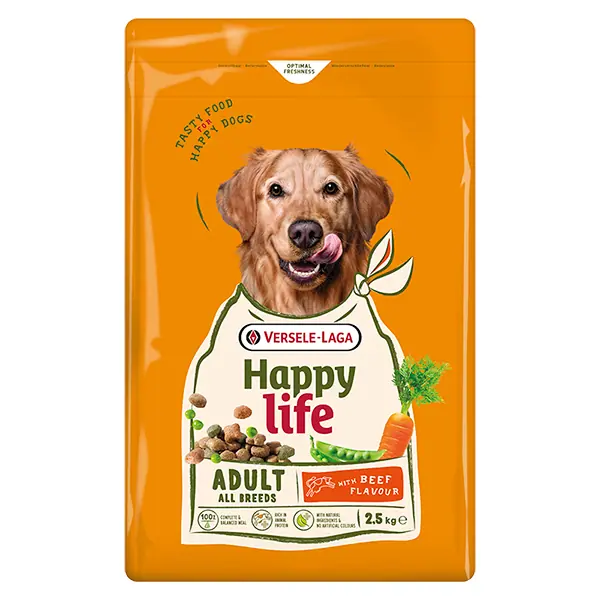 Сухий корм для дорослих собак усіх порід Happy Life Adult з яловичиною