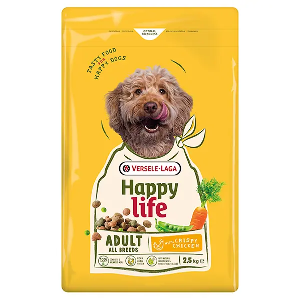 Сухий корм для дорослих собак усіх порід Happy Life з куркою