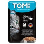 TOMi Superpremium Salmon Trout ТОМІ ЛОСОСЬ ФОРЕЛЬ консерви для котів, вологий корм, пауч 100г
