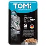 Вологий корм TOMi Superpremium з лососем та фореллю для котів, 100 г