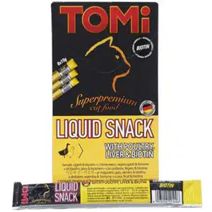 Рідкі ласощі TOMi з птицею, печінкою та біотином для котів