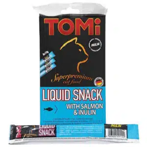 Рідкі ласощі TOMi з лососем та інуліном для котів
