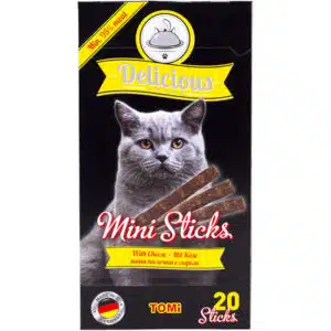 Ласощі TOMi Delicious Mini Sticks з сиром для котів