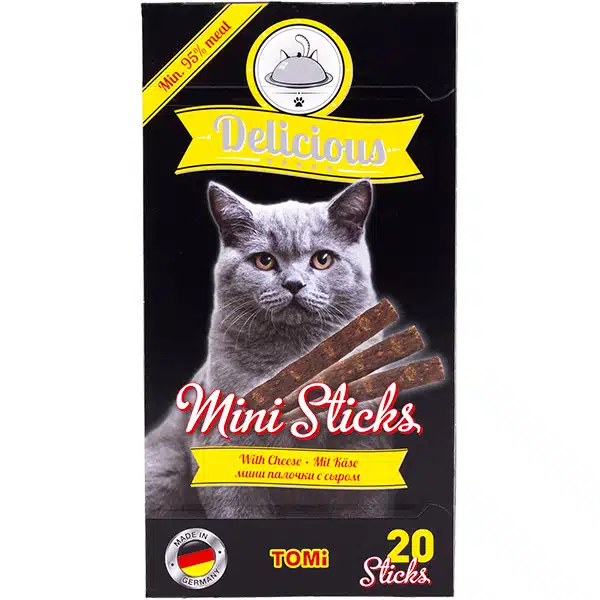 Ласощі TOMi Delicious Mini Sticks з сиром для котів