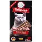 Ласощі TOMi Delicious Mini Sticks із салямі для котів