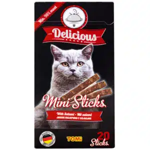Ласощі TOMi Delicious Mini Sticks із салямі для котів