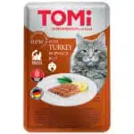 Вологий корм TOMi з індичкою для котів, 100 г