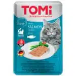 TOMi Salmon In Egg Jelly ТОМІ ЛОСОСЬ В ЯЄЧНОМУ ЖЕЛЕ консерви для котів, вологий корм, пауч 100г